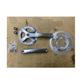 521-802bg Sr Suntour 175mm Triple Crankset Aluminum Silver Square Taper Road With Bolts