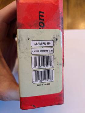00.0000.200.290 Sram Pg-950 Cassette - 9 Speed 11-34t Silver