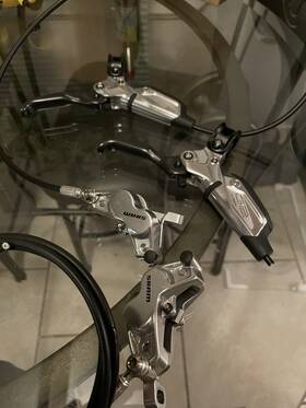 00.5018.160.005 Sram G2 Ultimate Carbon Hydraulic Disc Brake And Caliper Set Front/rear