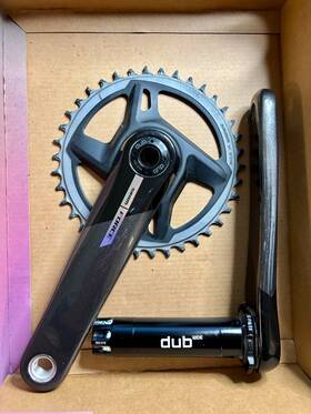 00.6118.665.009 Sram Force 1 Wide Crankset - 172.5mm 12-speed 38t Direct Mount Dub Spindle
