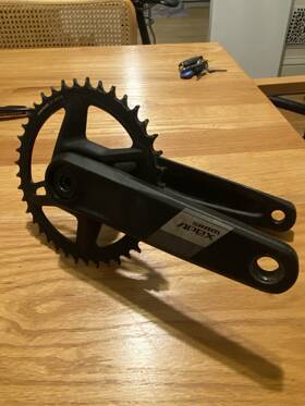 00.6118.672.005 Sram Apex 1 Wide Crankset - 165mm 12-speed 40t Direct Mount Dub Spindle