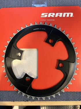 00.6218.014.001 Sram X-sync Road Chainring 46t 107 Bcd 4-bolt 1x12-speed Aluminum Blast Black