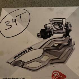 00-7615-065-030 Sram Xx Fromt Derailleur Direct Mount S1 42 28 Down Pull