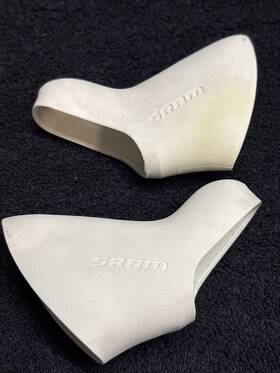 00.7915.042.010 Sram Cable Brake Doubletap Drop Bar Lever Hoods White Pair B2