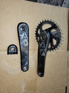 11v43025736 Sram Xo Mountain Bike Crank Set 175mm Length 11 Speed Carbon Gxp / Pf 68/73 Bb