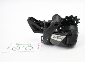 12910 Sram Apex Xplr Axs 12 Speed Rear Derailleur Road Gravel Bike Max 44t Black