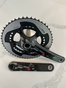 27sep12 Sram Red Carbon Road Bike Crankset 175mm Double Gxp 10/11 Speed 50/34t
