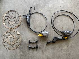 Sram 710845905988 Maven Bronze Disc Brakeset F R With 200mm Rotors And Post Mount Adaptors