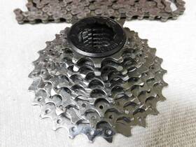 Ch-hg93 Sram Silver Steel 9 Speed 11-28 Cassette And Shimano Chain