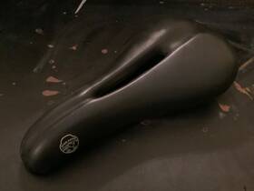 303721 Steve Potts Chinook Mountain Bike Leather Saddle 278 X 150mm With Relief Channel