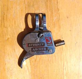 Sls3c Sturmey-archer 1950-60s Shifter Black/red Shift Lever 3 Speed Trigger England Aw