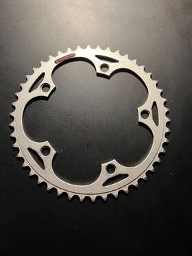 130j-46t Sugino 46t X 130mm 1/2 Inch 1/8 5-bolt Chainring Silver - Used