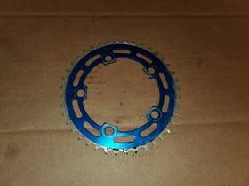 Gt03640 Sugino 110 Bcd 40t Blue Vintage Bmx Crown Chainring Used Part