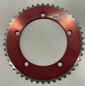H-07ks Sugino Messenger Chainring 46t 130 Bcd 1/8 Inch Track Red Faded Anodized Ano