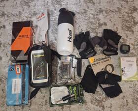 Sunhira Sw80200 Bicycle Parts Lot Handlebar Tape Huel Bike Computer Tools Pearl Izumi Gloves