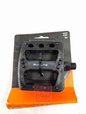 Sunlite 072774416394 Nylon Sport Platform Pedals 9/16 Inch Composite Body In-molded Pins Black