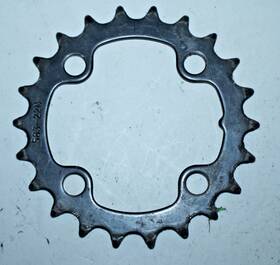 583-22n Suntour Mtb Chain Ring 4-bolt 64bcd 22 Teeth Black Steel Gravel Off-road