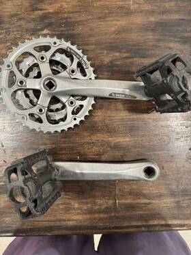 Ap350 Suntour Vintage Sr 175mm 42/32/22 Silver Aluminum/steel Triple Crankset