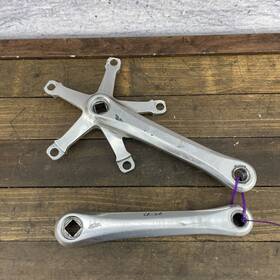 Bd-170 Suntour Vintage Cyclone 170mm Crankset 5 Bolt 144 Bcd Square Taper Road Bike