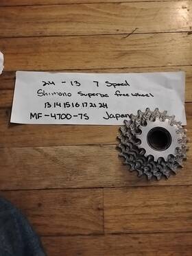 Mf-4700-7s Suntour Shimano Superbe 24-13 7 Speed Freewheel 13 14 15 16 17 21 24