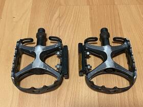 Pl-xd00 Suntour Vintage Japan Xcd 6000 Square Grey Bear Trap 80s Mtb Bmx Pedals