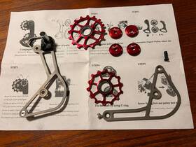 Ospw-campy-12 Swishti Campagnolo Oversized Pulley Titanium Cage 11 Speed Rear Derailleur Kit