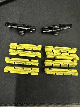 P100002484 Swissstop Racepro Campagnolo Rim Brake Inserts Yellow King Compound Set Of 8