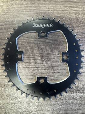 Tangent 764333486664 Halo 4-bolt Chainring - 45t Black Bmx Race Racing Usa Made
