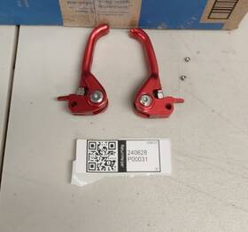 Zh-bk-000002-red-ca-0113 Tarazon Red Left Right Billet Hydraulic Brake Lever Set For Shimano Deore Xt M8000 M8100