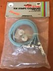 Tc-100 Cat Eye Blue Toe Straps Strap Buttons Nos