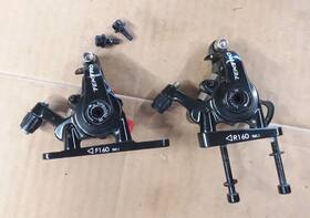 Md-c550 Tektro Flat Mount Mechanical Disk Brakes Front And Rear Excellent Used
