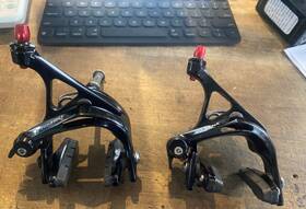 331-4 Tektro R741c Black Road Bicycle Caliper Brake Set Bike Part