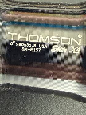 Sm-e157 Thomson Elite X4 Stem Degree Rise 80mm 31.8 Black Usa Gij