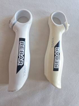 Tmaex 363146055956 2pcs Carbon Bike Handlebar Ends For Road Mountain Bicycle White Used
