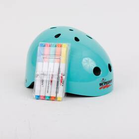 Wp4042 Triple Eight Wipeout Helmet Youth Md Teal Blue Bmx/skate