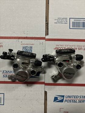 Cb005764 Trp Hy/rd Cable Hydraulic Road Cx Bike Disc Brake Calipers Set Silver