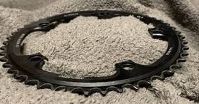 48t-tk-v1 Truvativ Omnium Track Chainring 48t X 144mm Bcd 1/8 Inch Vgc Low Miles Black