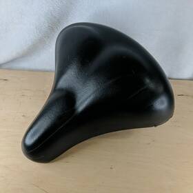 1v-9fdy-v77w Velo Wide Comfort Bike Seat Saddle Plush Comfortable Bicycle Mf Black