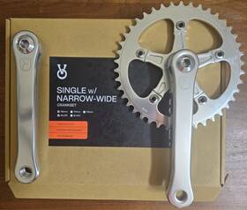 Cr-0034-165 Velo Orange 1-speed Crankset - 165mm 42t Square Taper Jis Spindle Interface