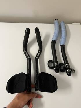 670-0131000260 Vision Team Clip-on J-bend Adjustable Aero/triathlon Bars Extras 31.8