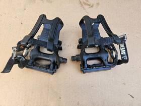 Lu-985 Wellgo Lu-895 Vintage Platform Pedals Mountain Bike 9/16 Inch Avenir Toe Cages
