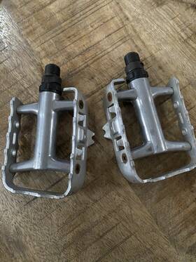 Lu-950 Wellgo Pedals Vintage Mtb Bmx Platform Or Hybrid Road Bike Alloy Silver