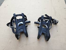 Lu-964 Wellgo Mountain Bike Platform Pedals Toe Clips 9/16 Inch