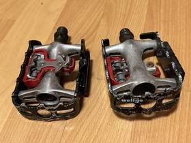 Wpd-981 Wellgo Single Side Clipless Spd Platform Bicycle Pedals 90s Mtb 9/16 Inch