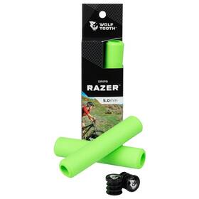 Wolf Tooth 810006800944 Razer Handlebar Grips 5mm Green Silicone Weather Resistant
