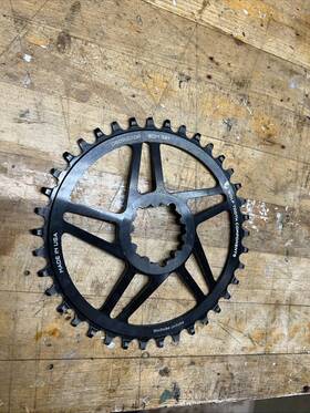 12-spd Wolf Tooth 810006801149 Chainring 38t Direct Mount 9/10/11/12-spd Aluminum Black
