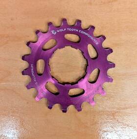 Al-ss-prp-cog19 Wolf Tooth Single Speed Aluminum Cog - 19t Compatible With 3/32 Inch Chains Purple