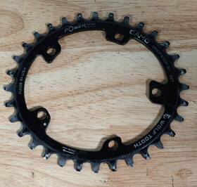 Elp-camo-al32-b Wolf Tooth Components Camo Oval Chainring Black 32t