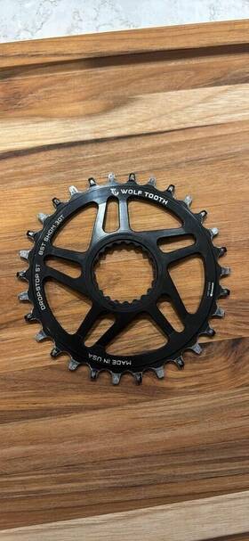 Shdm30-bst-sh12 Wolf Tooth 30t Alloy Boost Shimano Direct-mount Chainring For 12-speed