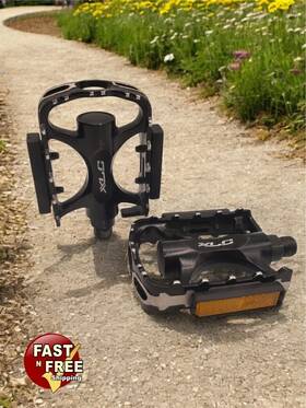Pd-m02 Xlc Pedals Mtb/ Atb Inch Platform Flat Light Aluminum Black Steel Bea